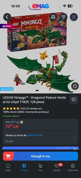 Lego Ninjago - robotul si lupta al lui Arin si dragonii