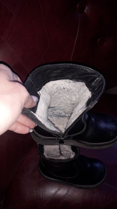 Сапожки кожаные зимнии