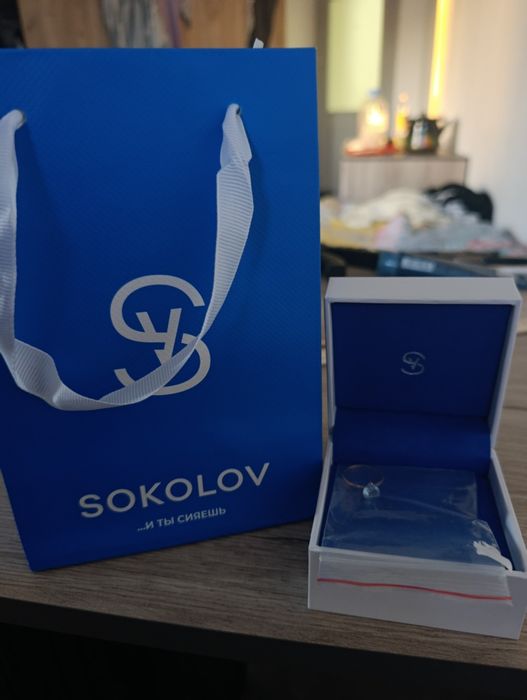 SOKOLOV 716103 размер 16.5 вес 1.27 г золото, фианит, топаз