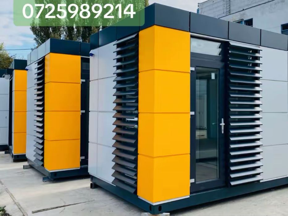 Container modular imbracat in alucbond birou pentru omv mol mall