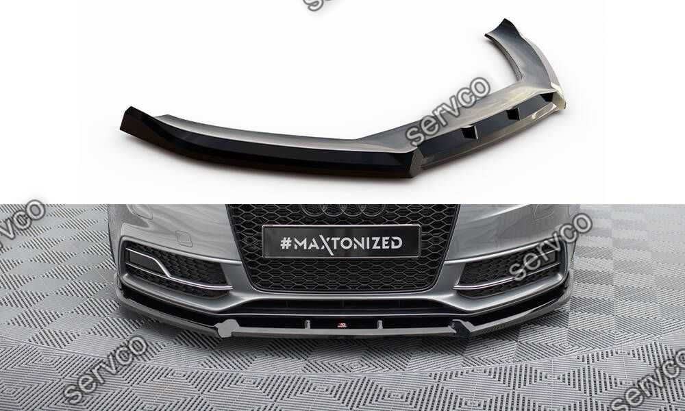 Prelungire lip bara fata Audi S5 A5 SLine 8T 2011-2016 v23 - Maxton
