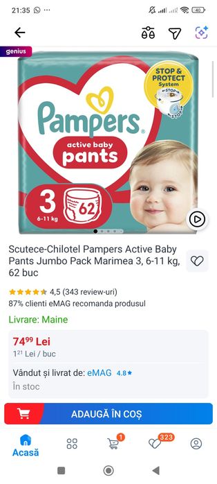 Pampers active baby Nr 3