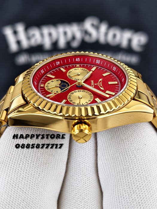INVICTA Emerald gold red dial unisex 38 mm, Инвикта нов унисекс часовник