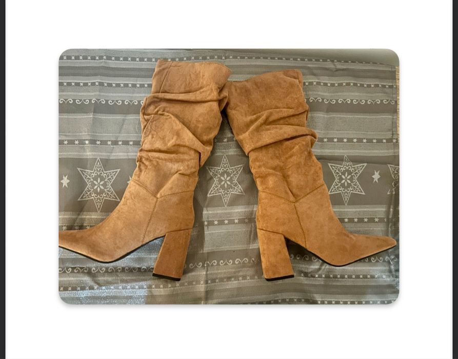 Cizme comode din piele intoarsa ecologica