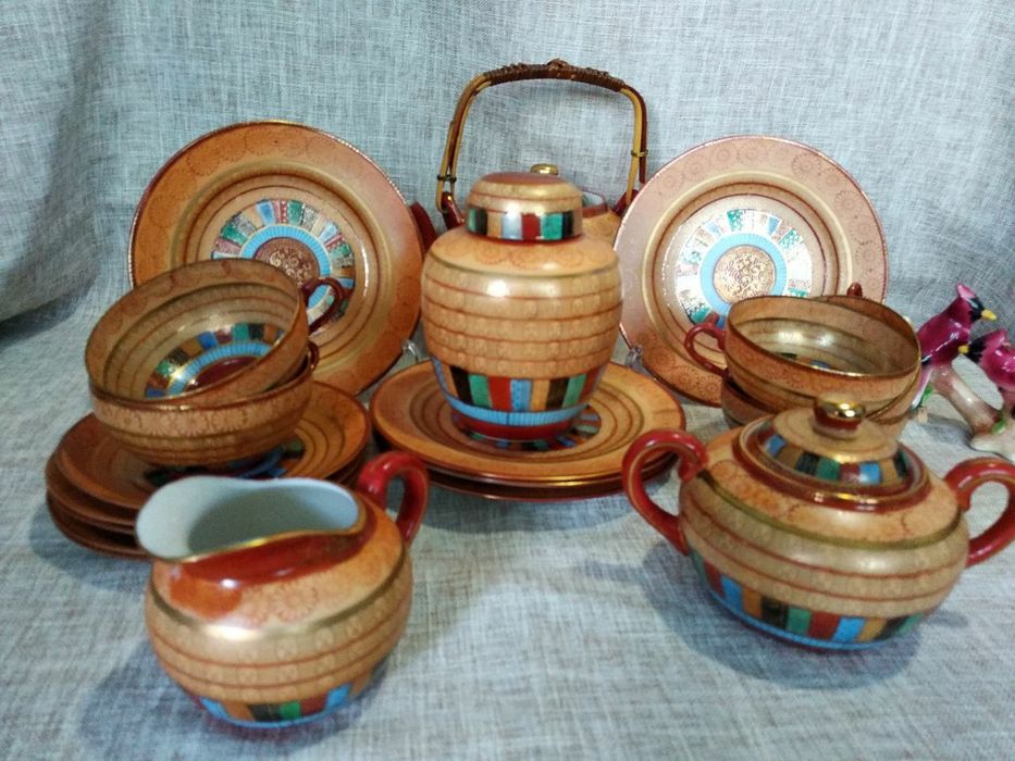 Сервиз императорский фарфор ,из костяного фарфора ,ручная работа