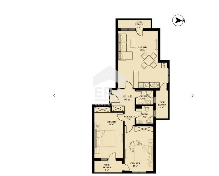 Продава се Тристаен апартамент в София, Люлин 5 - 119 кв.м за 1525 €/кв.м - Снимка #1