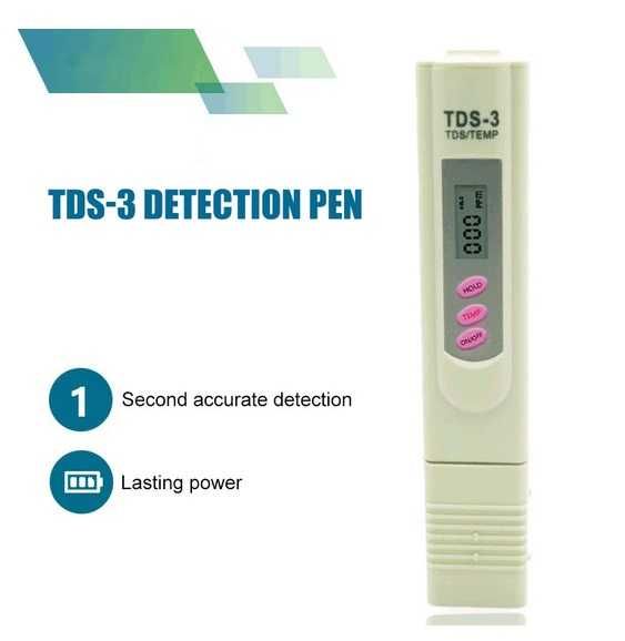 Тестер за вода tds тдс 3 измерване на качество чистота соленост