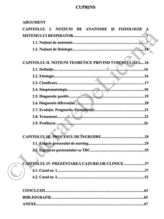 Îngrijirea pacientului cu TBC - PROIECT DE DIPLOMĂ AMG