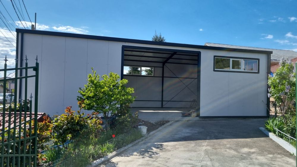 Vand hala metalica 12x20xH închidere cu panouri Sandwich