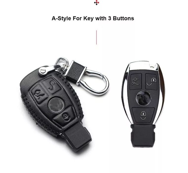 Кожен калъф, кейс ключодържател за автомобилен ключ Mercedes-Benz