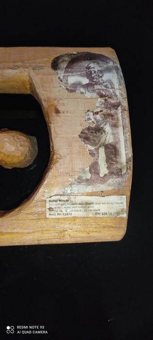 дърворезба козирог, винопроизводител,поставка за вино