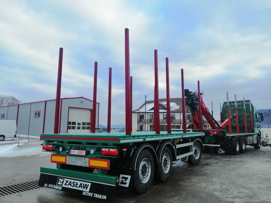 Remorci forestiere ZASLAW-platformă - OFERTA SPECIALA - stoc 2026 !