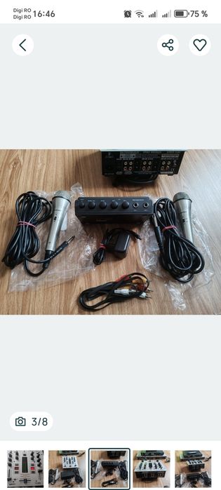 Mixer dvd microfoane