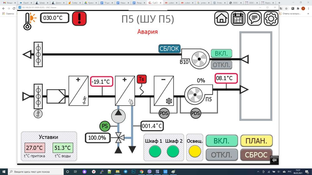 Программирование PLC, SCADA, Modbus — пусконаладка