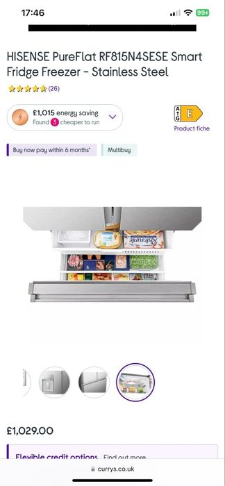 Hisense Американски Хладилник с Фризер