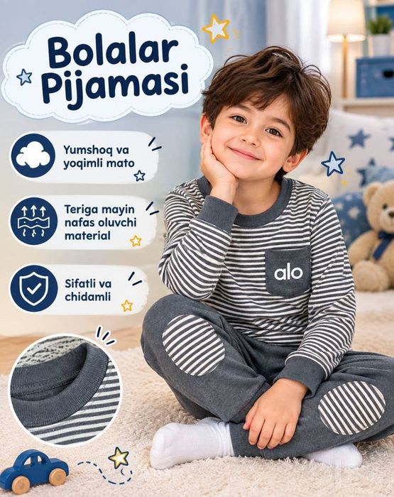 Bolalar pijamasi qiz va o‘g‘il uchun,detskiy pijamalar,детские пижамы