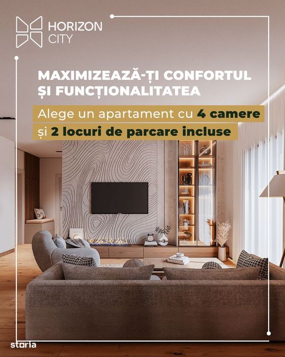 Horizon City - Apartament de 4 camere + 2 parcări incluse | Avans 10% — fotografia 1