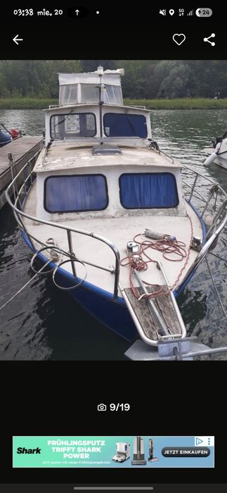 Barcă de oțel 9,50 m Van Balm Cruiser Mitsubishi 50 PS Bo...