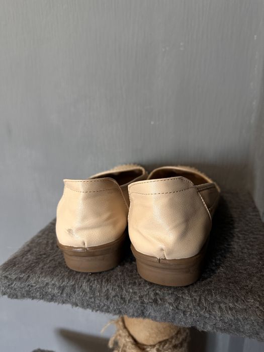 Мокасины бежевые женские