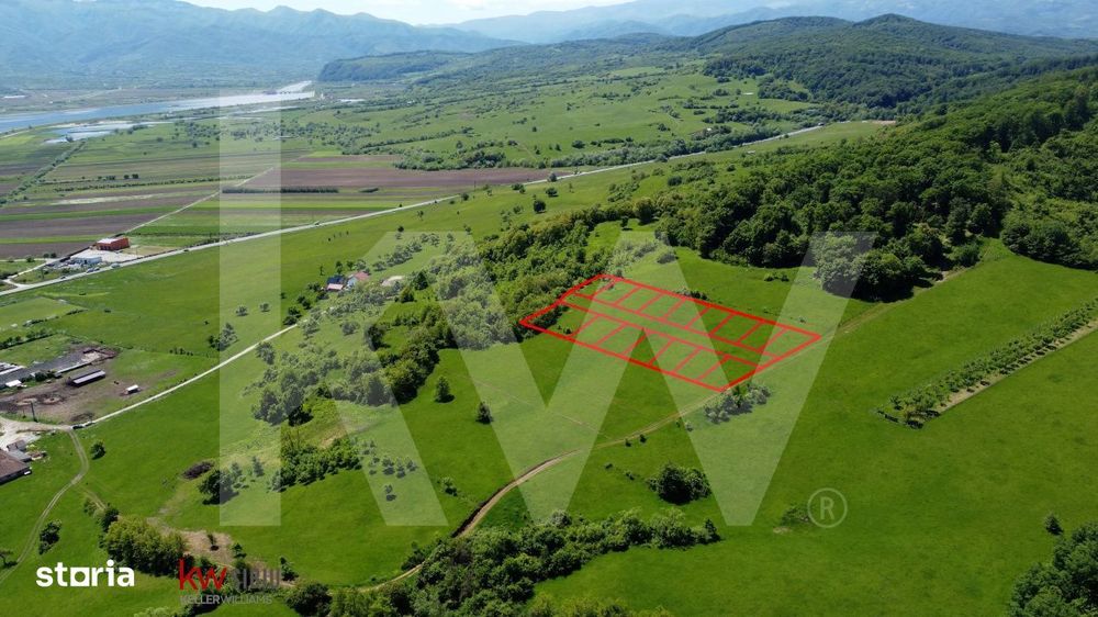 Bradu, Sibiu – terenuri 500 mp cu priveliste la munti si rau, doar