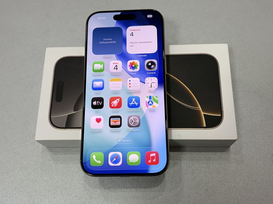 Iphone 16 Pro, 256 gb, Natural Titanium, la cutie