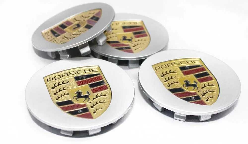 Капачки Порше сиви и черни Porsche 75мм и 65мм за джанти