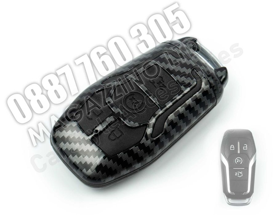 Карбонова Кутийка за Ключ Форд Калъф за Ключ Ford