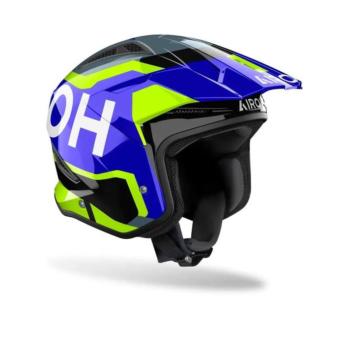 Airoh Каска TRR II Jupiter Orange Matt/Blue-Yellow Gloss