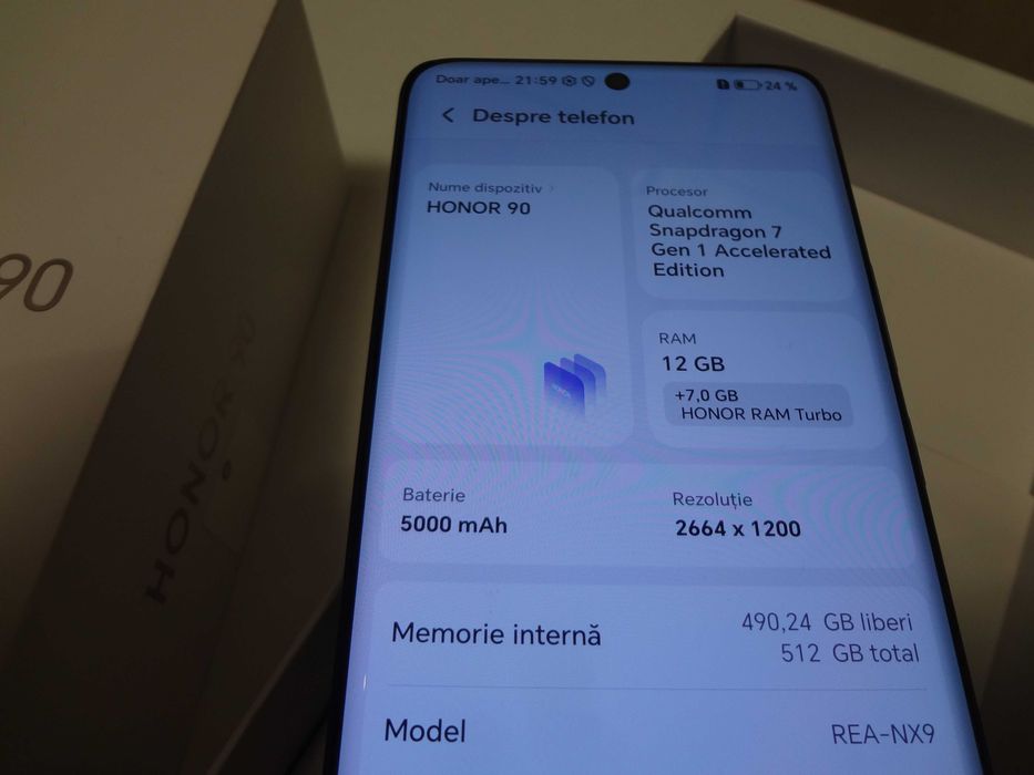 HONOR 90 512 GB impecabil / cutie completa .