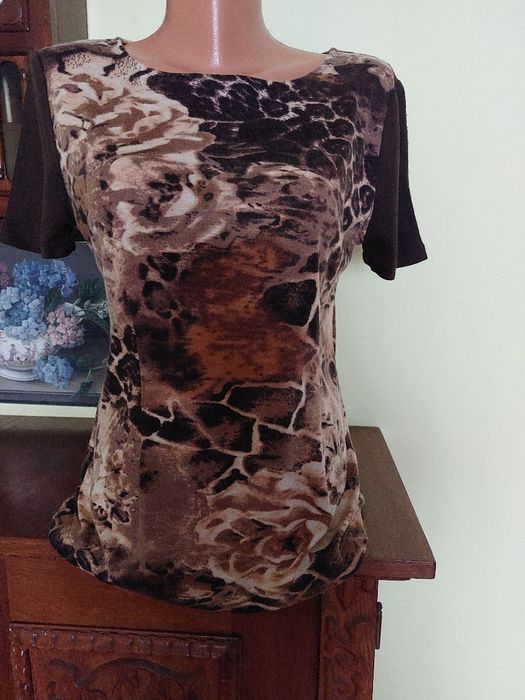 Maleta foarte draguta animal print din jerse - material natural