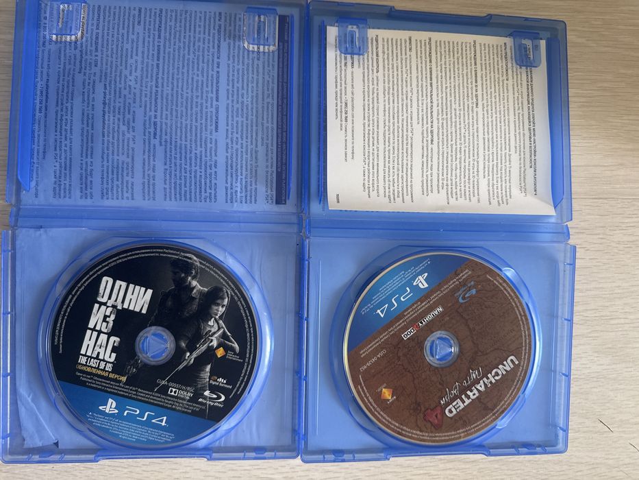 Диски uncharted, одни из нас ps4