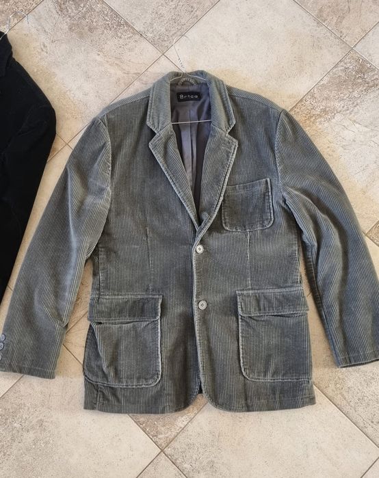 Haina Sacou barbati raiat gri și negru mărimea L