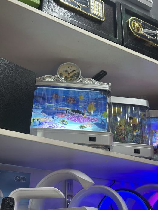 Аквариум электронный с часом