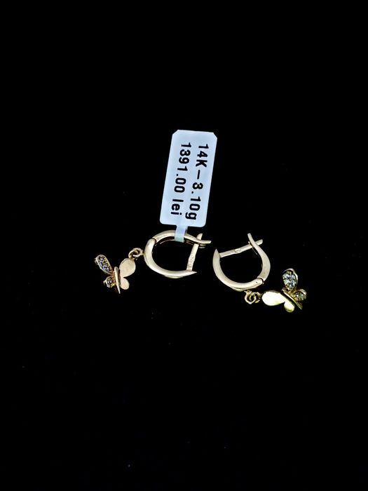 Bijuteria Royal cercei din aur 14k 3.10 gr