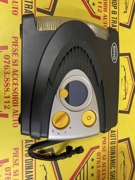 Compresor auto digital umflat roti Ring 12V 120W 10 A cu lumina led
