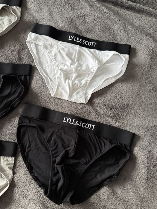 Lyle & Scott set 5 chiloti alb-gri-negru marimea S noi originali