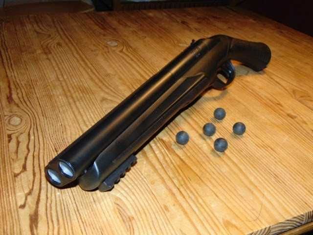 MODEL NOU (20 JOULI) Pusca Automata Cu Bile De Cauciuc !! (MODIFICATA)