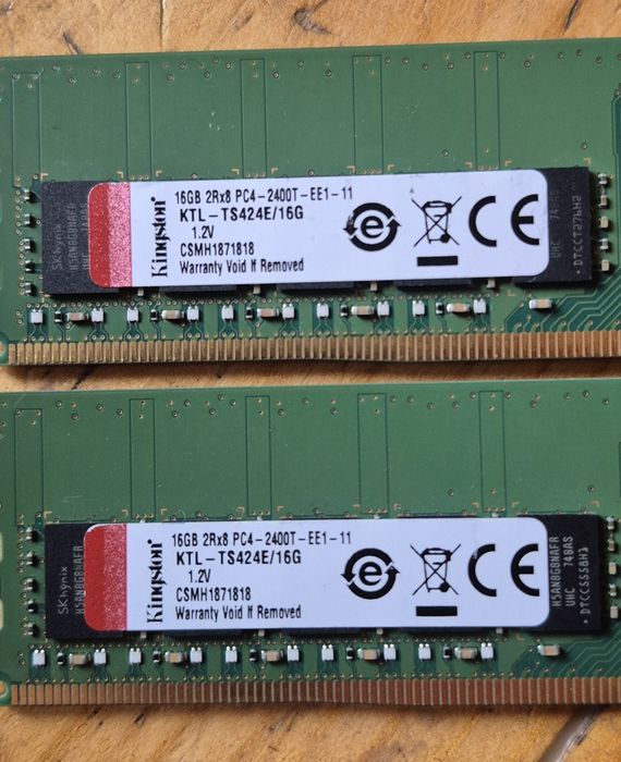 32GB RAM DDR4 2400MHz 2400T Kingston