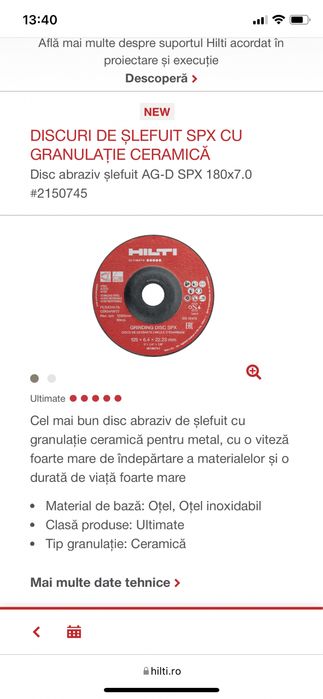 Panze ,discuri slefuit HILTI