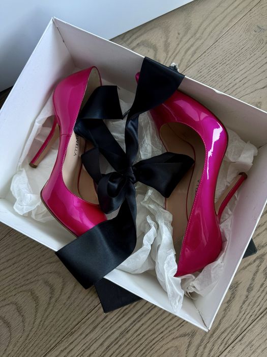 Pantofi lac, culoarea fucsia, 38, Marco Barbabella, Italia