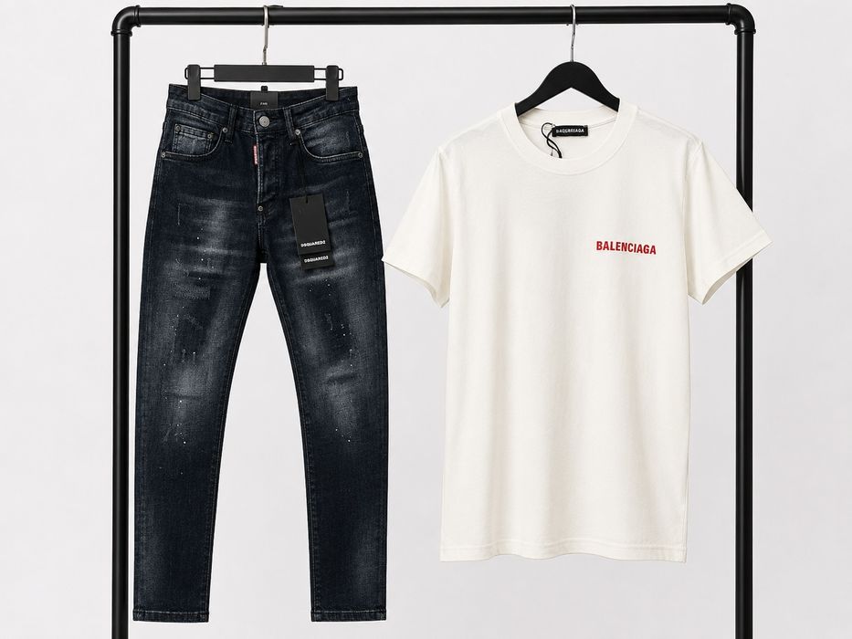 Мъжки Дънки + Тениска Dsquared2