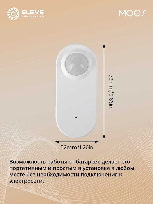 Умный датчик присутствия Moes Zigbee | ZSS-HP05-A-MS