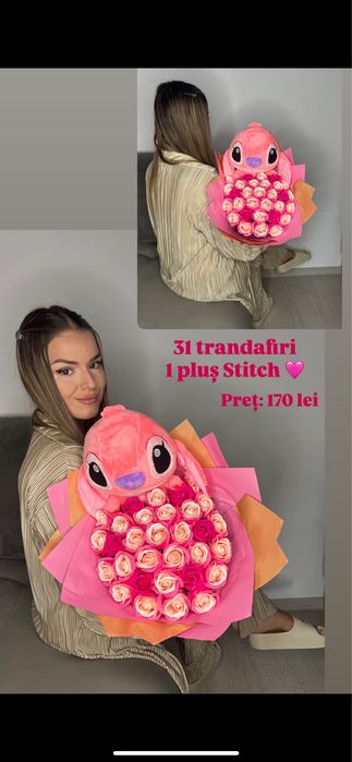 Buchete trandafiri de sapun cu stitch