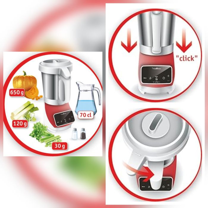 Moulinex Блендер,супник,смутита,натрошен лед,1100W,Купа 2л,3програми