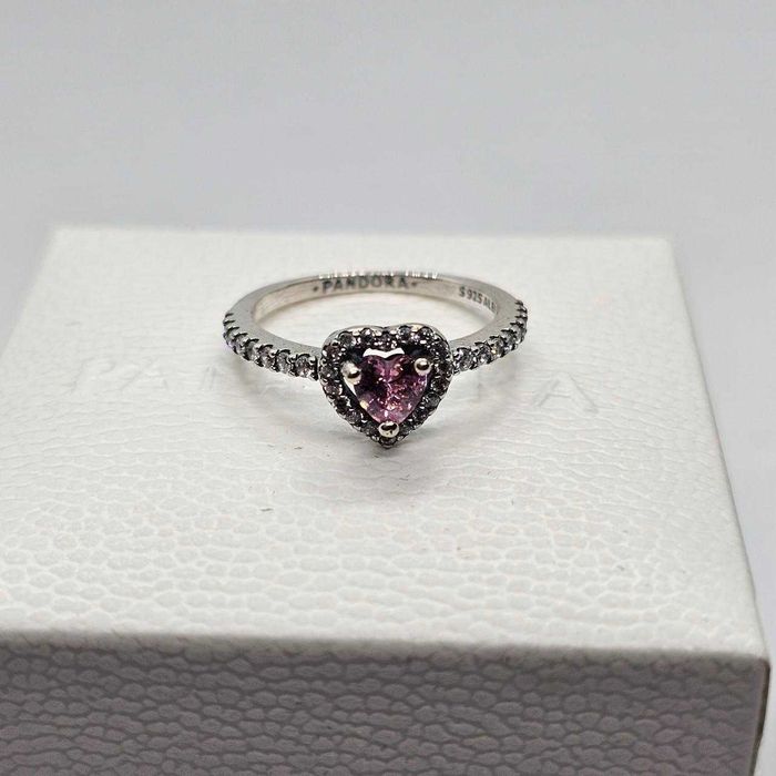 Inel Pandora Inimă Roz - Argint 925, in cutie