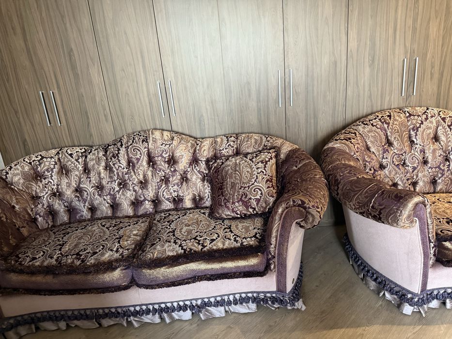 3 шт Мебель 1 диван и 2 кресла бу