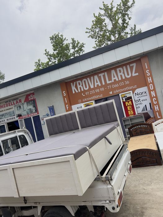 Новая кровать-сундук 93×210 | Беспл. доставка по Ташкенту