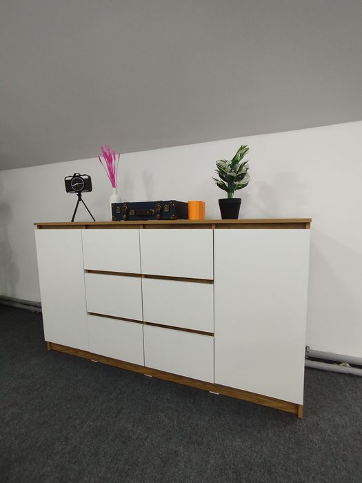 Комод 2 дверей 6 ящика с ЛДСП