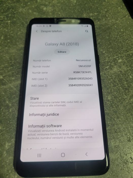 Samsung Galaxy A8 ,liber de retea în stare buna