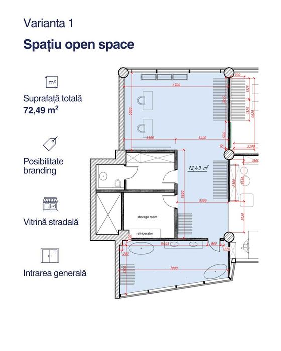 Spațiu comercial de închiriat în incintă Showroom Mobilă-– Ideal Design / Arhitectură